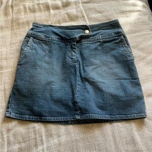 Y2K Vintage Live a Little Blue Denim Wrap Skirt